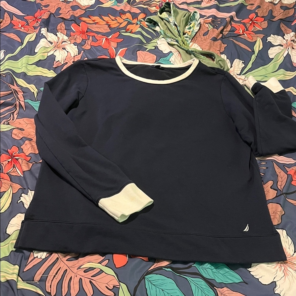 Navy and white brand new Nautica sweatshirt